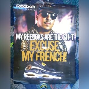 Reebok Classic Black and Gold Sneaker Poster